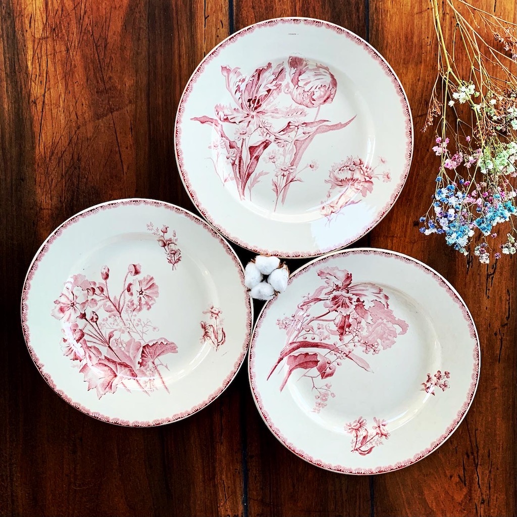 Lot de 3 plats de service rose Provençal – HB&Cie