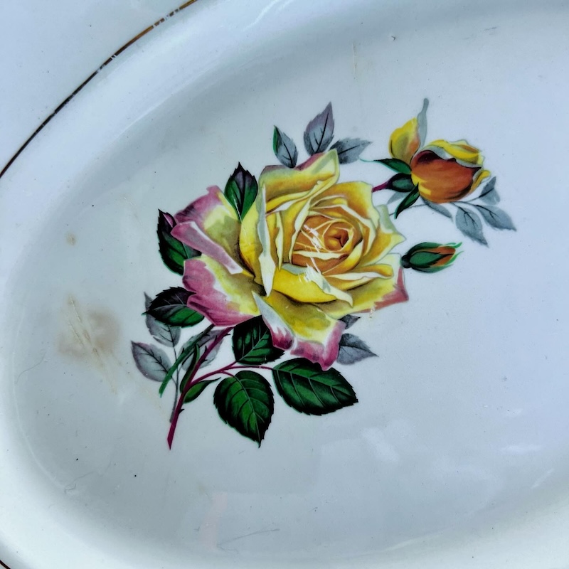 plat_oval_gien_gardanne_rose_vintage_ancien_brocnpeps