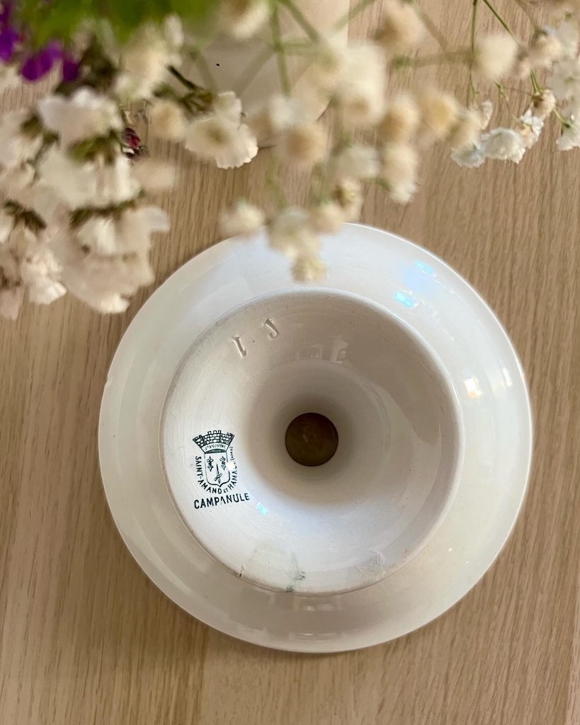 compotier_vintage_vert_st Amand_campanule_artdelatable_vert_brocnpeps