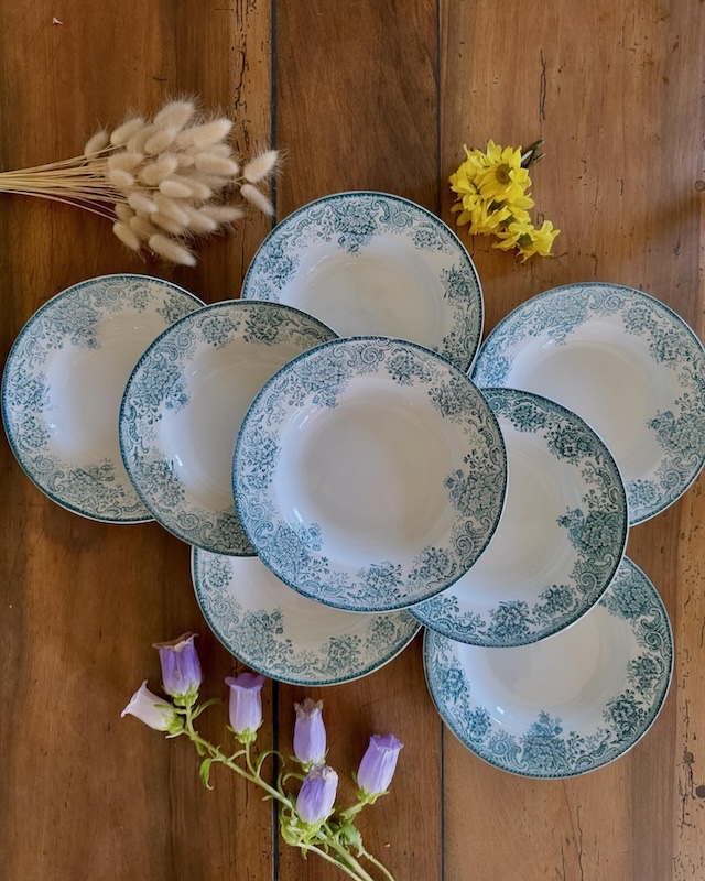 Série de 8 assiettes creuses – Printanier Ste Amandinoise