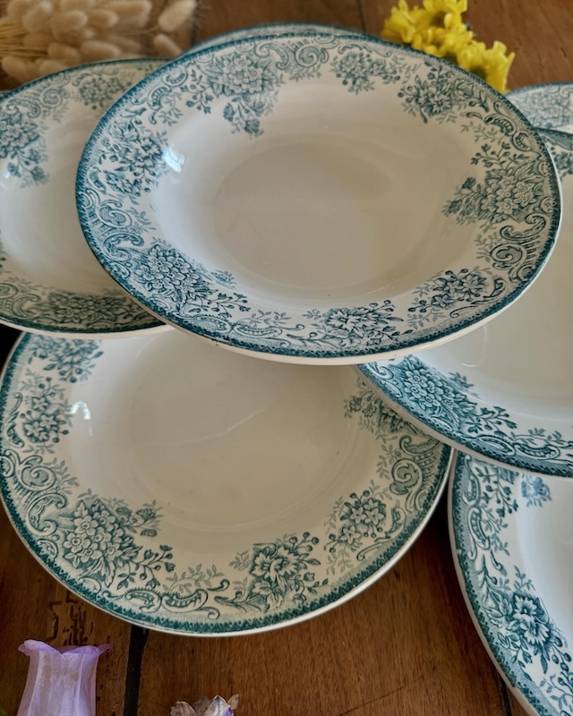 Assiette_creuse_fleurs_bleues_terre_de_fer_printania_ste_amandinoise_brocnpeps