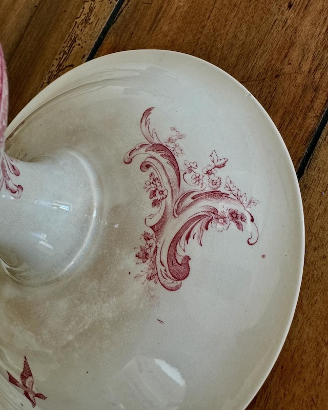 Compotier_rose_coupe_à_fruits_ancien_trade Aark_vintage_brocnpeps