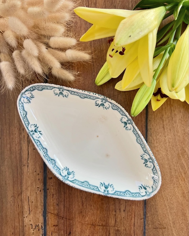 Ravier_losange_plat_ancien_terre_De_fer_vintage_vaisselle_brocnpeps