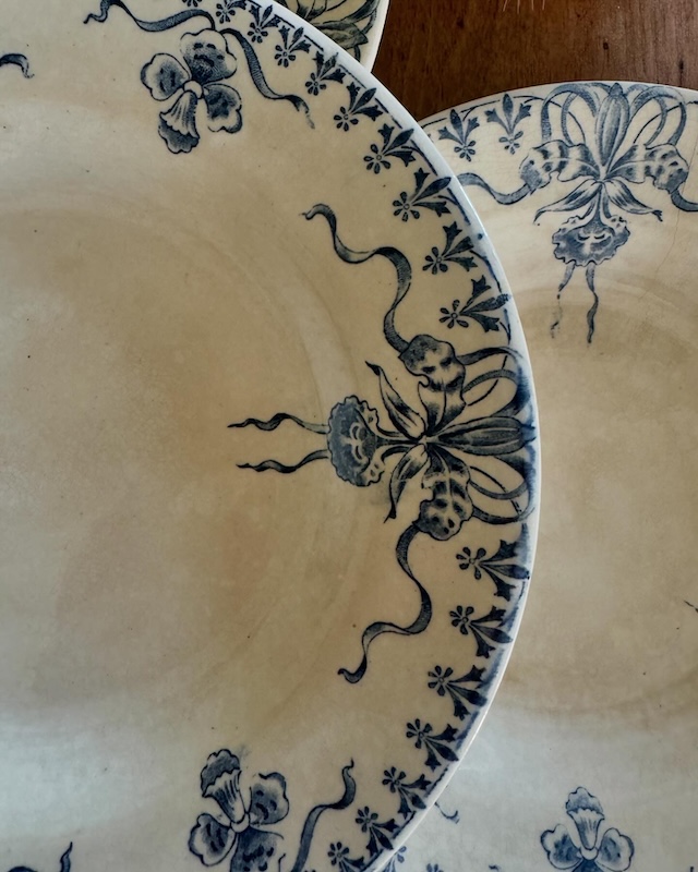 4 assiettes creuses bleues – Venise Gien